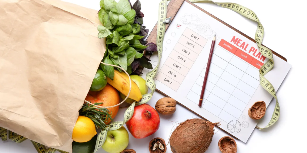 Menopause meal planning and nutrition diet plan for fruits and veggies